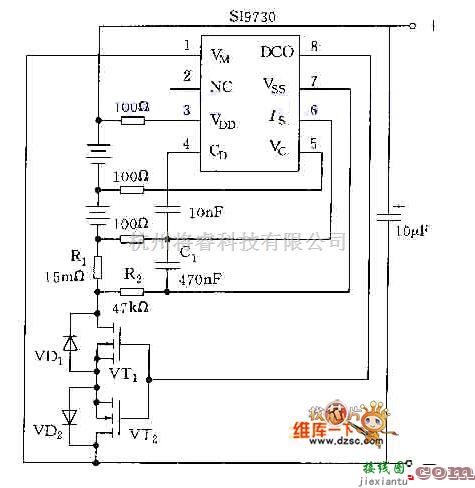 保护电路中的电池的保护电路图  第1张