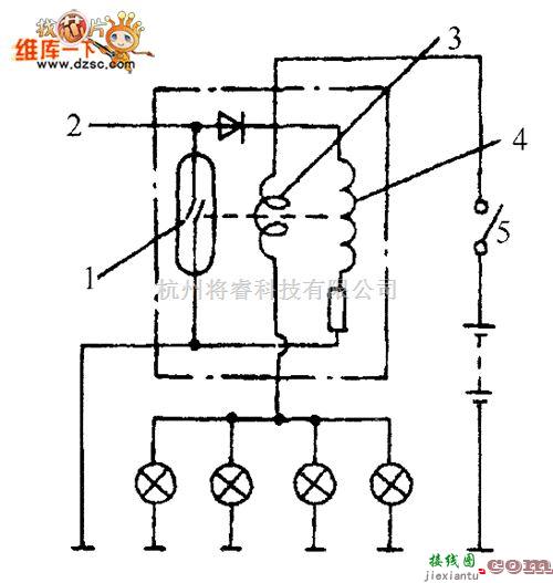 集成电流传感器、变送器中的舌簧开关式电流传感器电路图  第1张