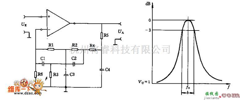 滤波器中的实用的带通滤波器电路原理图  第1张