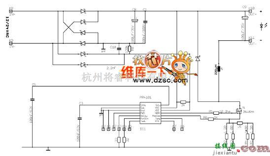 LED电路中的PR4101显示板电路图  第1张