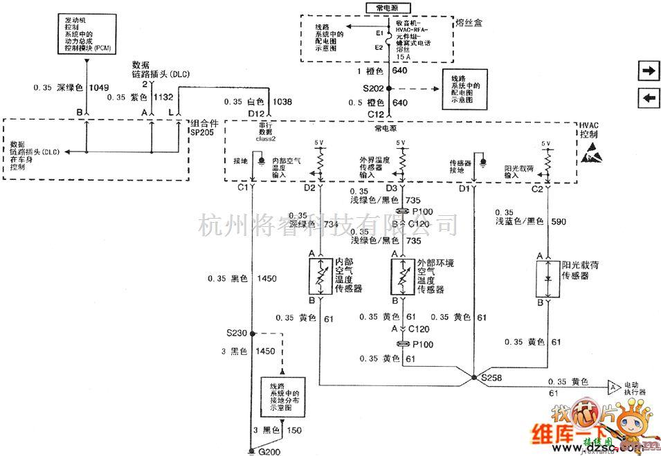 别克中的别克君威（Regal）轿车的空调系统GS3.0,GS+电路图（三）  第1张