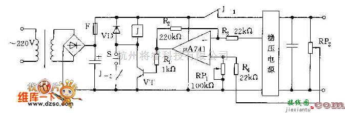 保护电路中的稳压电源增设过压保护电路图  第1张