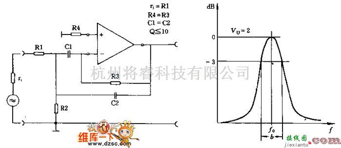 滤波器中的常见的带通滤波器电路图  第1张