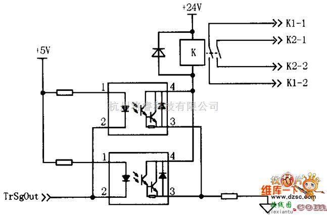 综合电路中的双光耦驱动电路图  第1张