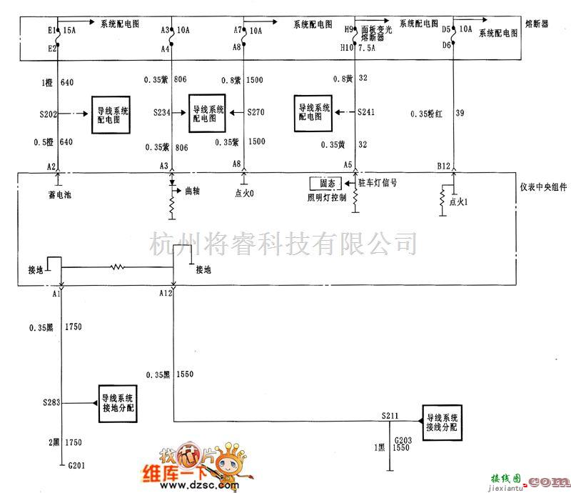 别克中的别克组合仪表电路图1  第1张