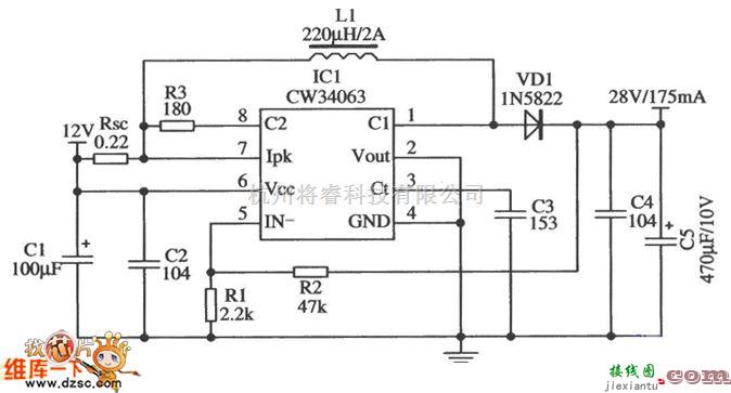 电源电路中的CW34603将降压型改装成升压型的电路图  第1张