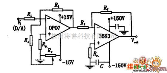 综合电路中的高电压驱动电路图  第1张