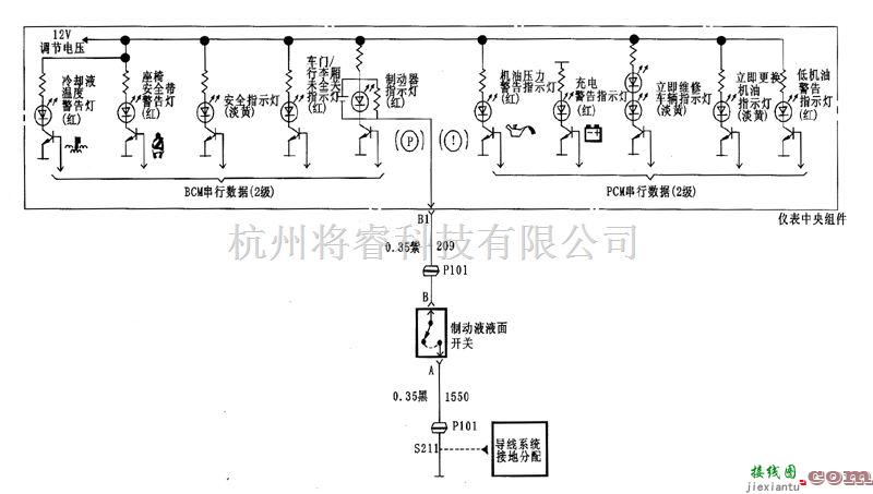 别克中的别克组合仪表电路图2  第1张