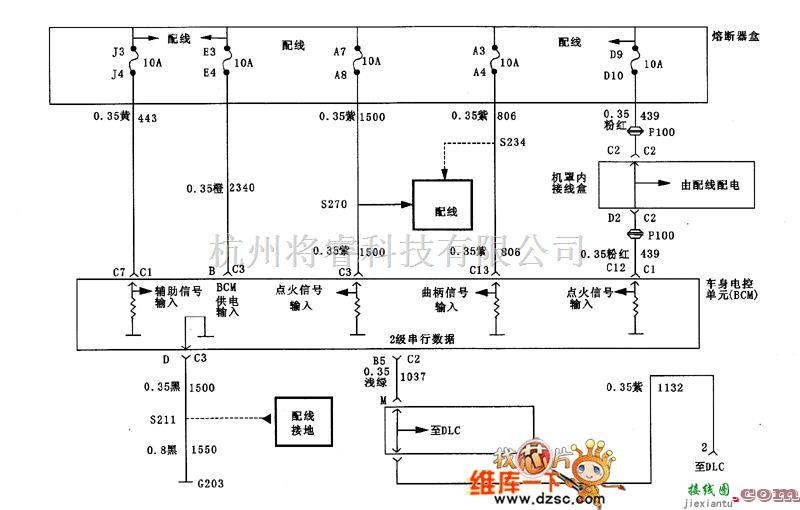 别克中的别克车身控制系统电路图  第1张