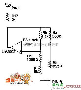 控制电路中的AWM3000系列气体质量流量传感器内部的发热器控制电路图  第1张