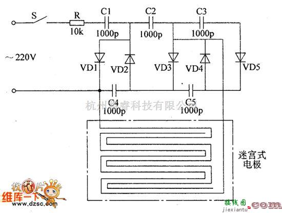 防害中的电子灭鼠器电路图二  第1张