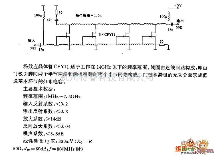 光敏二极管、三极管电路中的场效应晶体管CFY11电路图  第1张