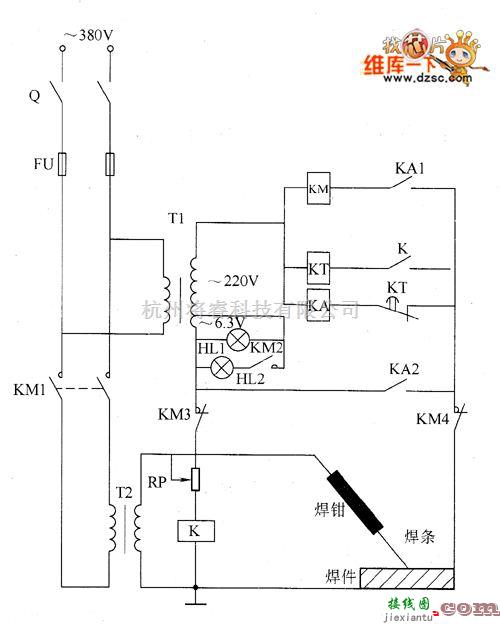 综合中的电焊机空载节电器电路图七  第1张