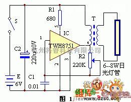 灯光控制中的直流日光灯电路图  第1张