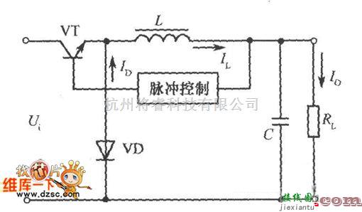 开关稳压电源中的降压式斩波型开关稳压电源电路图  第1张