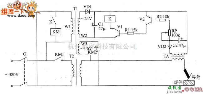 综合中的电焊机空载节电器电路图十一  第1张