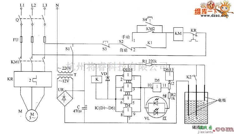 自动控制中的液位自动控制器电路图四  第1张