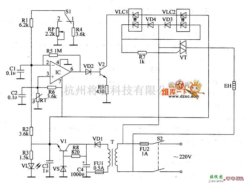 温度/湿度控制[农业]中的温度控制器电路图（十二）  第1张