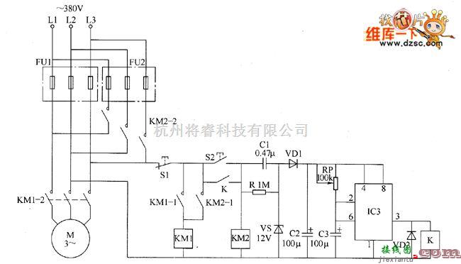 电机控制专区中的电动机双路保险起动器电路图  第1张