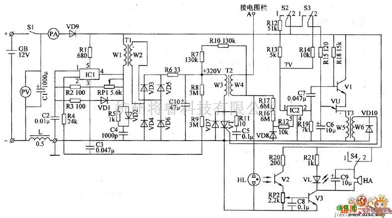 养殖中的电围栏控制电路图八  第1张