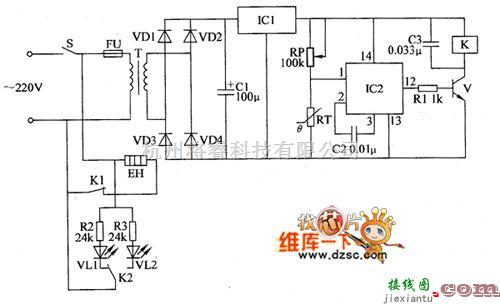 温度/湿度控制[农业]中的温度控制器电路图（三）  第1张