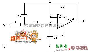 滤波器电路中的一阶有源低通RC电路图  第1张