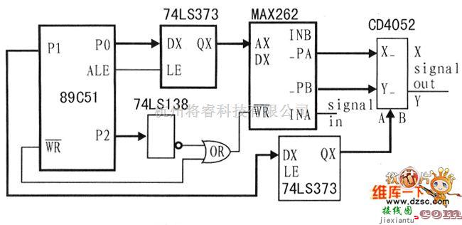 滤波器电路中的MAX262程控滤波电路图  第1张