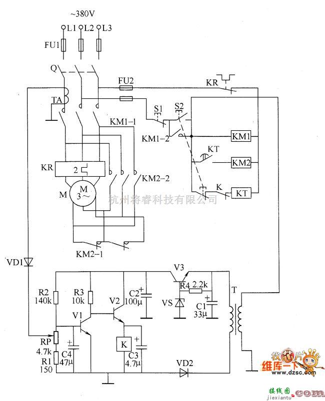 工矿安全电路中的电动机轻载节能器电路图二  第1张