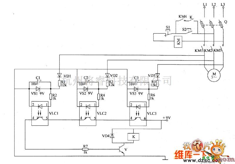 电动机中的电动机断相保护器电路图（三）  第1张