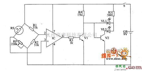 温度/湿度控制[农业]中的湿度指示器电路图  第1张