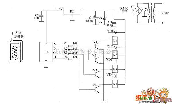 控制电路中的遥控电动葫芦控制电路电路图一  第1张