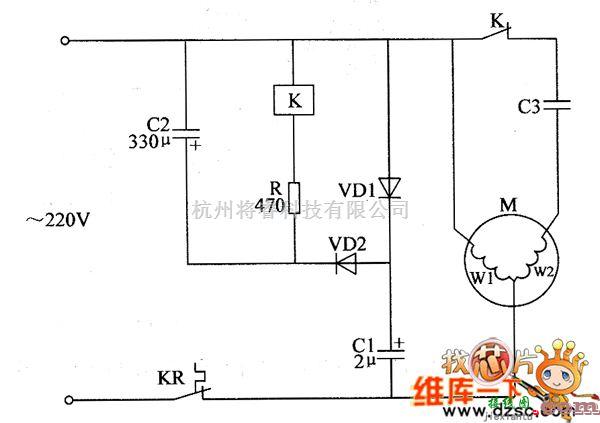 电动机中的电动机离心开关代用电路图（二）  第1张