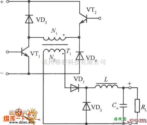 电源电路中的单端正激变换器电路图  第1张