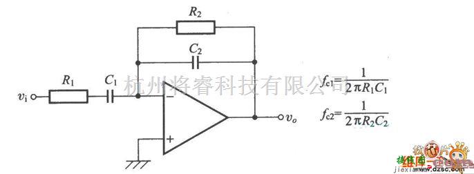 滤波器中的运放器构成的带通滤波器图  第1张