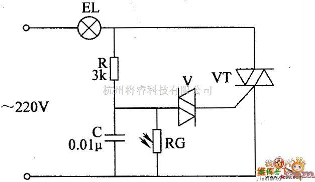 养殖中的光控诱虫灯电路图  第1张