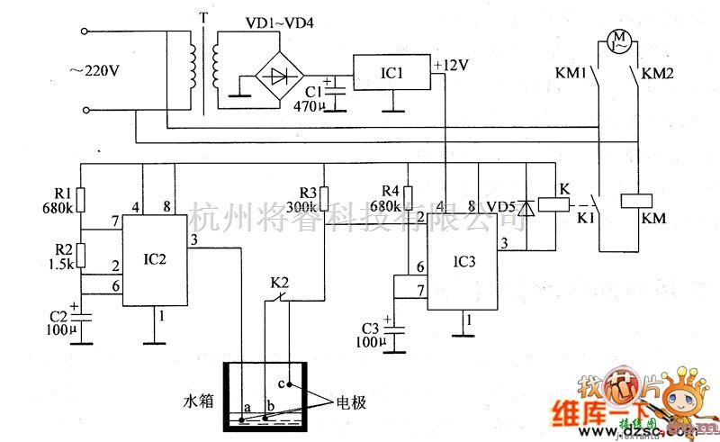 供水中的农用自动供水器电路图（九）  第1张