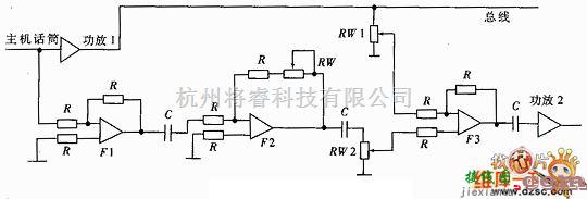 语音电路中的相位抵消消侧音电路图  第1张