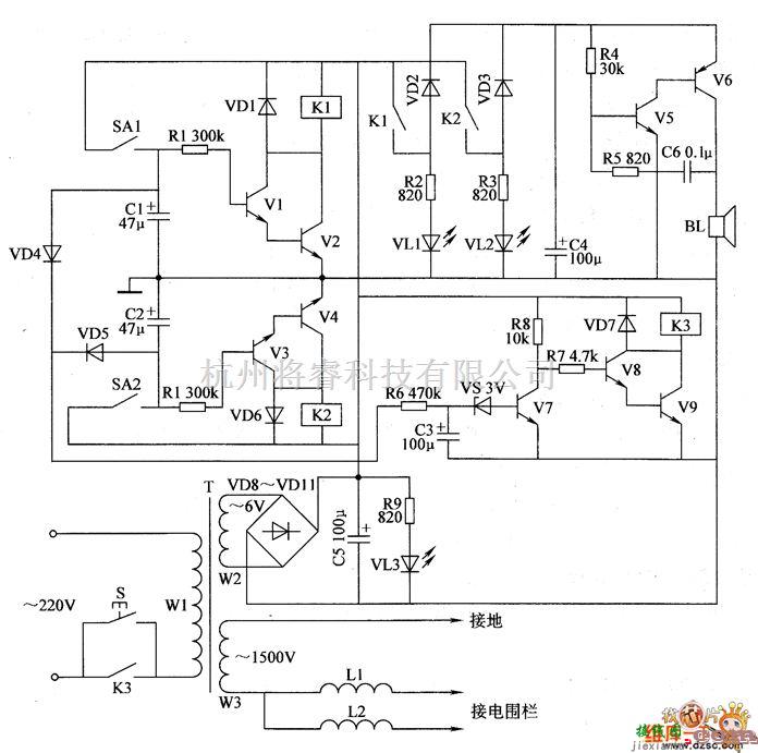 养殖中的电围栏控制电路图五  第1张