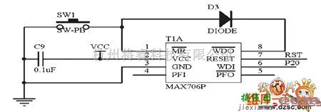 综合电路中的MAX706P复位电路图  第1张