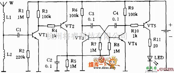 宽带信号产生中的900MHz射频指示器剖析电路图  第1张