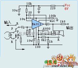 集成音频放大中的BA313 带ALC录放音电路图  第1张