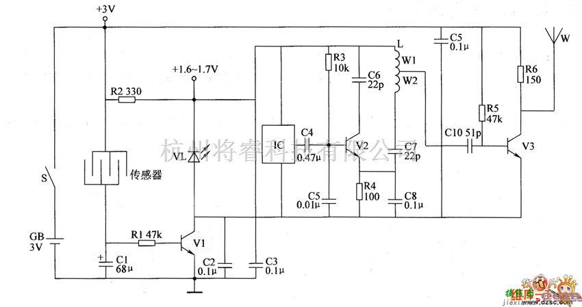 养殖中的牲畜产仔告知器电路图一  第1张