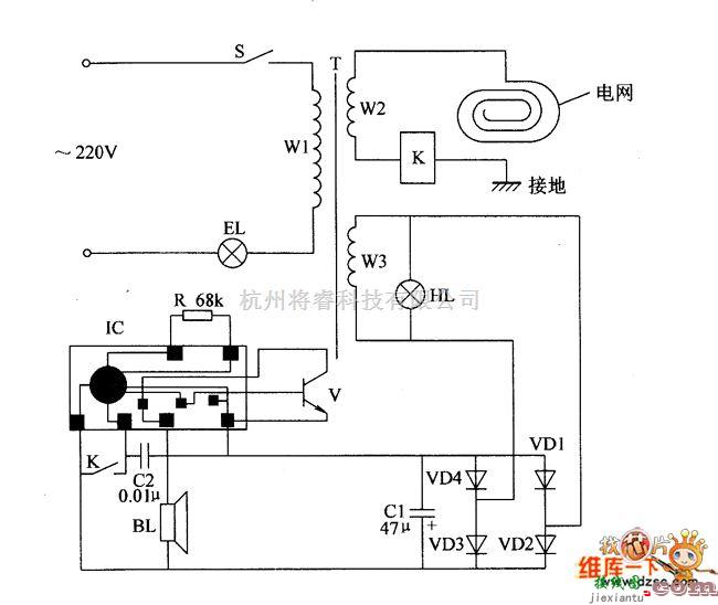 防害中的电子灭鼠器电路图四  第1张