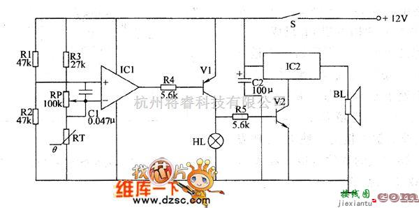 控制电路中的霜冻报警器电路图（－）  第1张