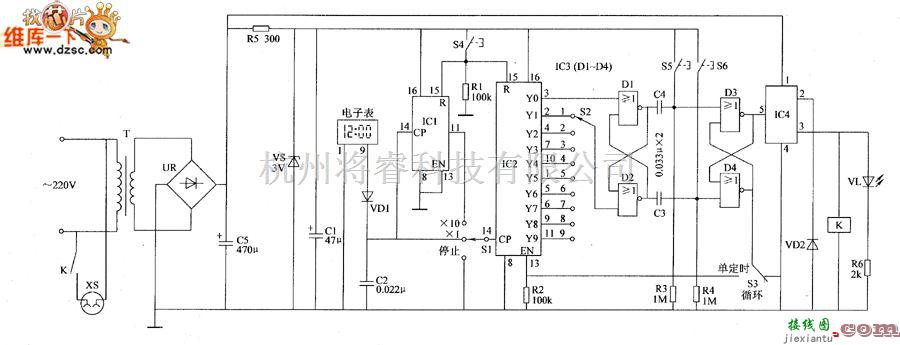 定时中的定时控制器电路图二  第1张