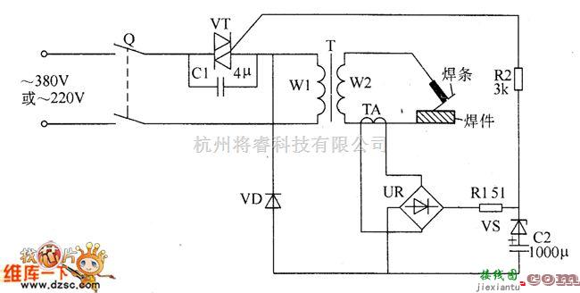 综合中的电焊机空载节电器电路图五  第1张