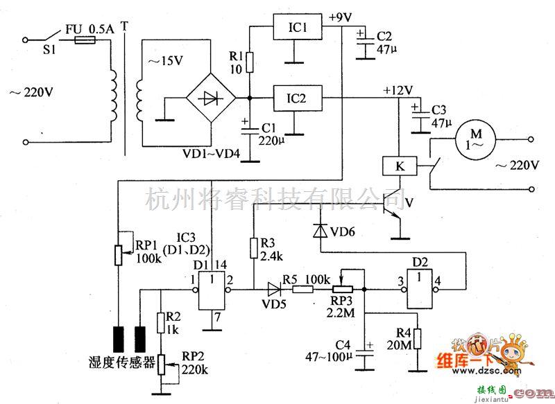 灌溉中的自动喷灌控制器电路图五  第1张