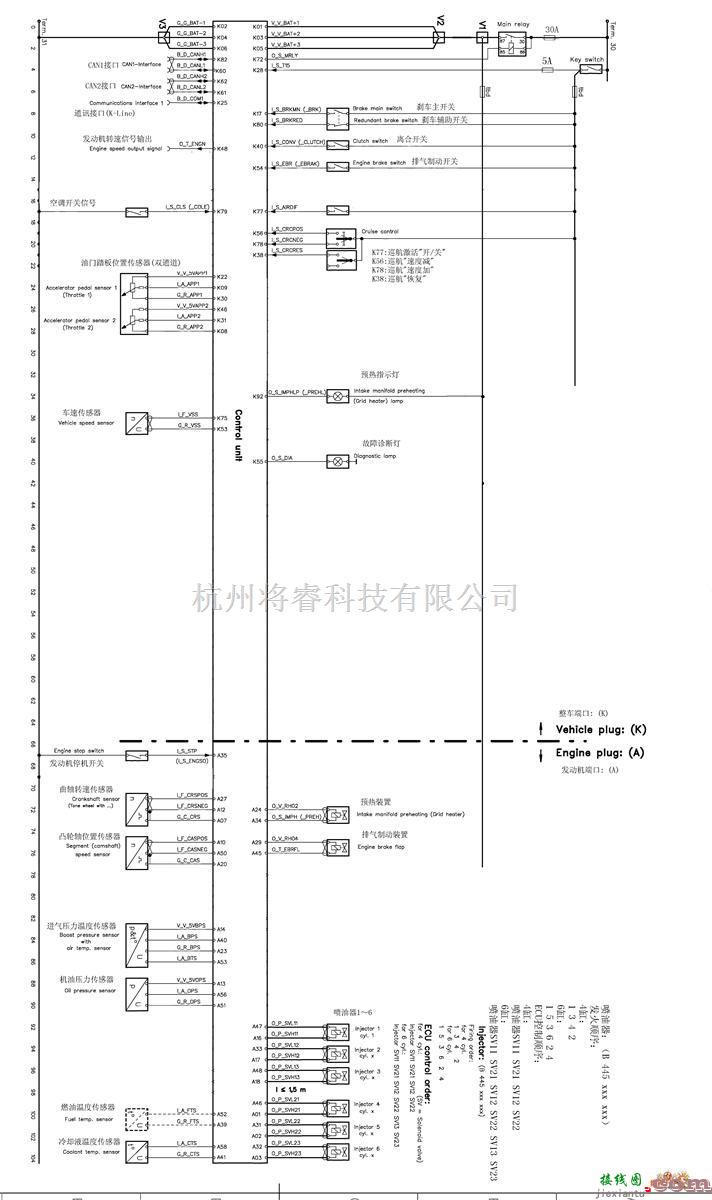 道依茨高压共轨发动机接线图  第1张