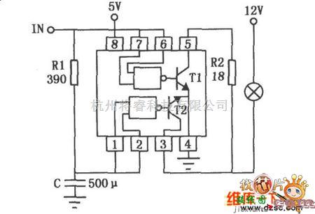 综合电路中的SN55452B、SN75452B双外围正与非驱动器电路图  第1张