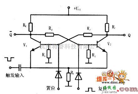 模拟电路中的具有计数置位复位功能的触发器电路图  第1张